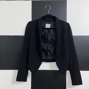 Cropped waterfall blazer
